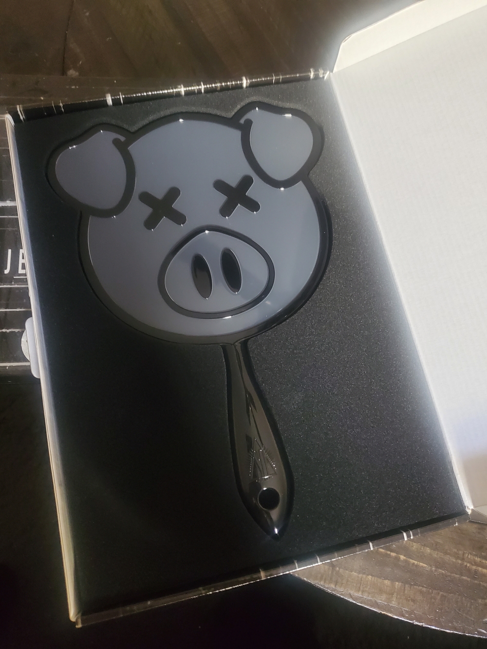 Jeffree Star Black & Gray Pig Hand Mirror